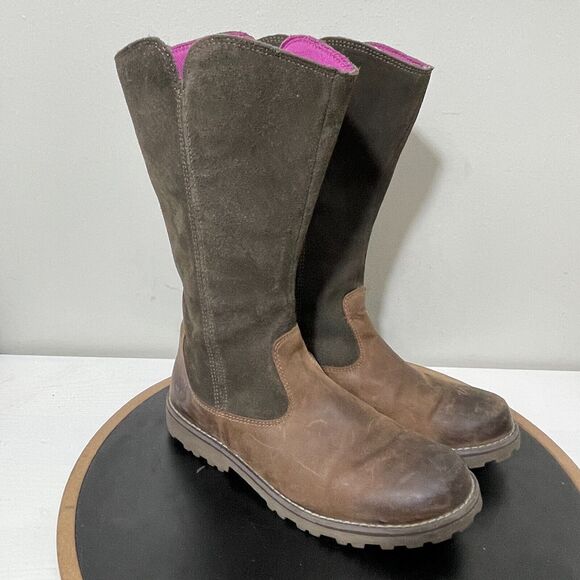 Timberland Tall Boots Brown Earthkeepers‎ Girls Youth 4.5 Equestrian - Picture 2 of 12